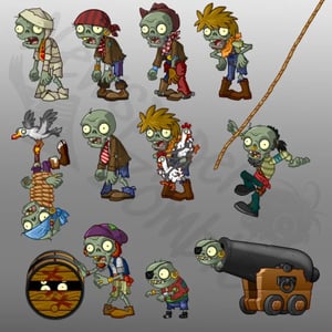 This is the Avatar Image for the Zombie (PVZ 2) AI Voice and Text to Speech Generator